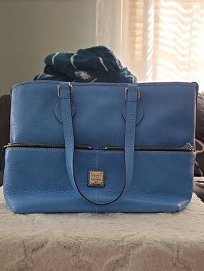 Dooney & Bourke Bright Blue Pebbled Leather Tote
